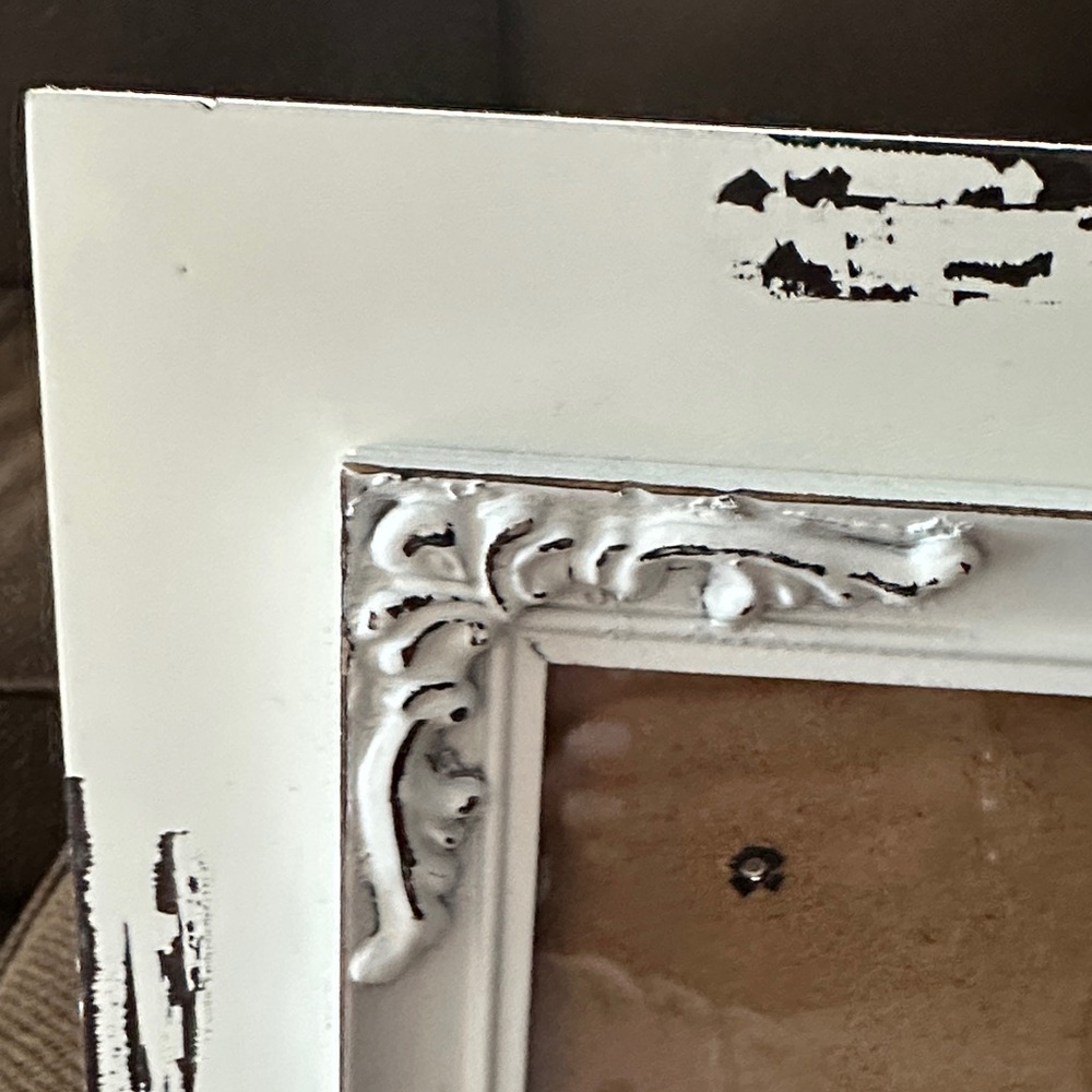 Distressed White Photo Frame - Picture 2 of 6